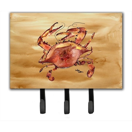 Carolines Treasures 6 x 9 in. Cooked Crab Sandy Beach Leash or Key Holder 8154TH68